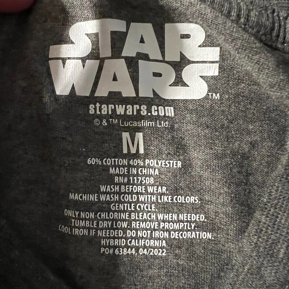 Star Wars Halloween Gray Medium Long Sleeve Darth Vader Storm Trooper Shirt “NEW - Picture 4 of 6